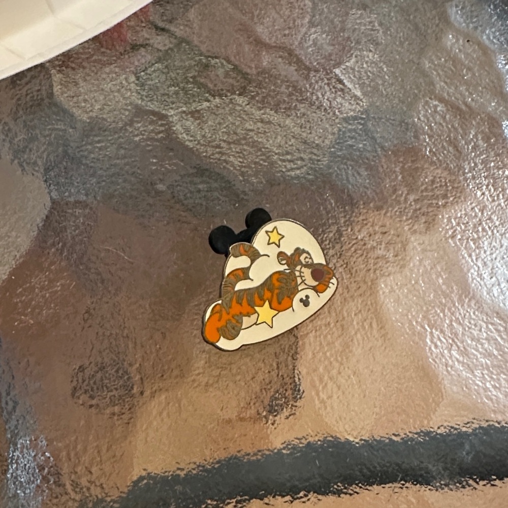 Disney Tigger Pin with Black Mickey Back